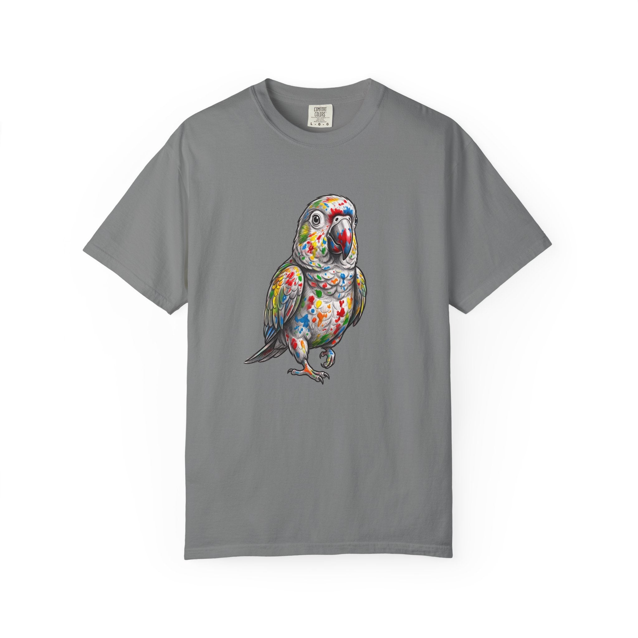Colorful Parrot T-Shirt — Vibrant Tropical Bird Tee for Parrot Lovers