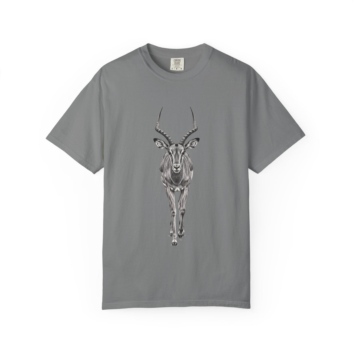 Antelope Sketch T‑Shirt — Minimal Wildlife Graphic Tee