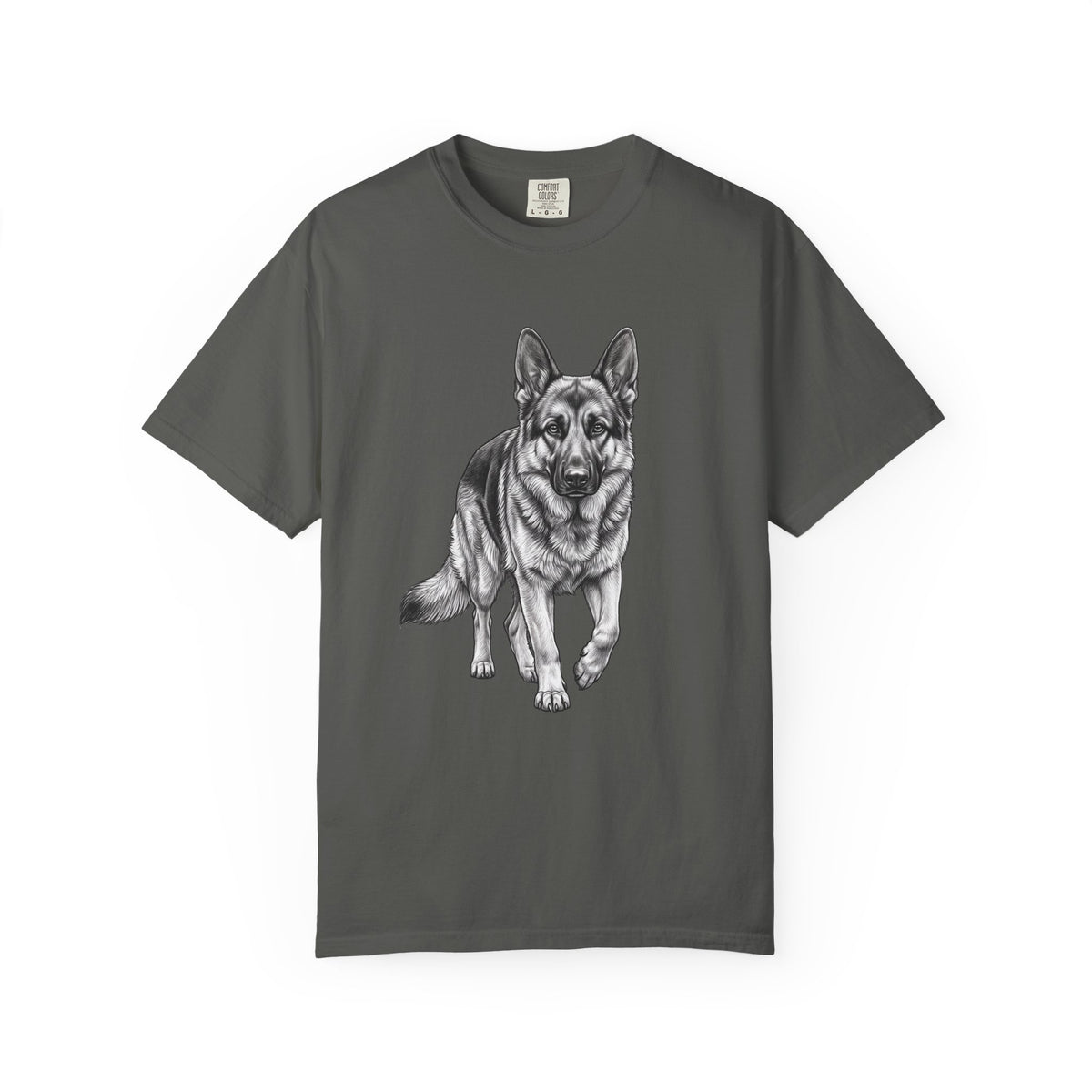 German Shepherd Graphic Tee – Realistic Dog Portrait T-Shirt