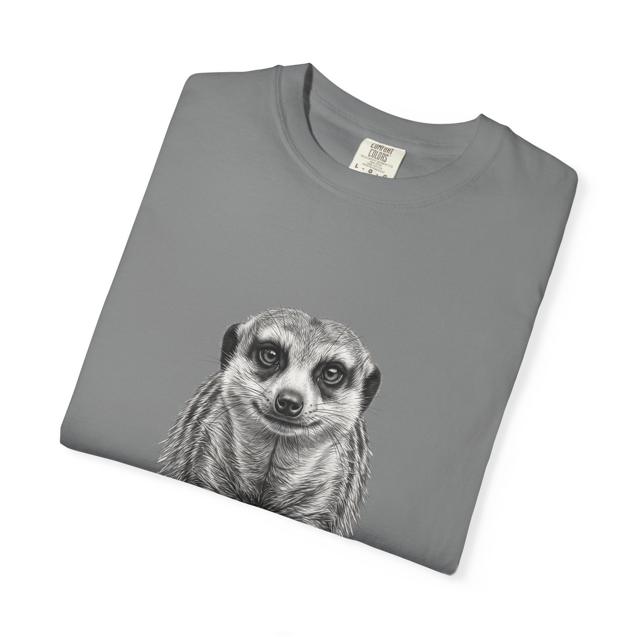 Meerkat Sketch T‑Shirt — Realistic Wildlife Illustration Tee