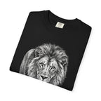 Lion Graphic T-Shirt — Realistic Walking Lion Illustration