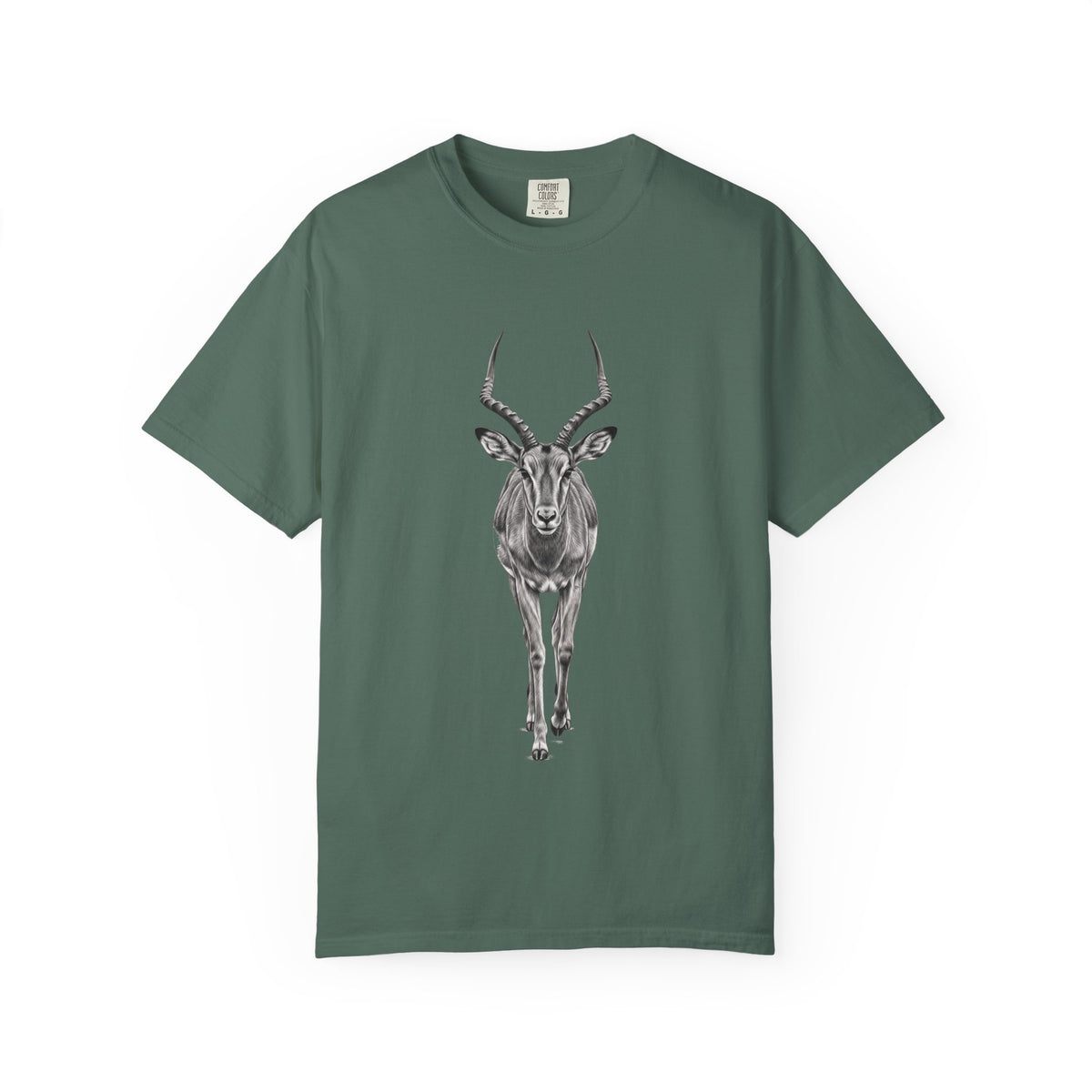 Antelope Sketch T‑Shirt — Minimal Wildlife Graphic Tee