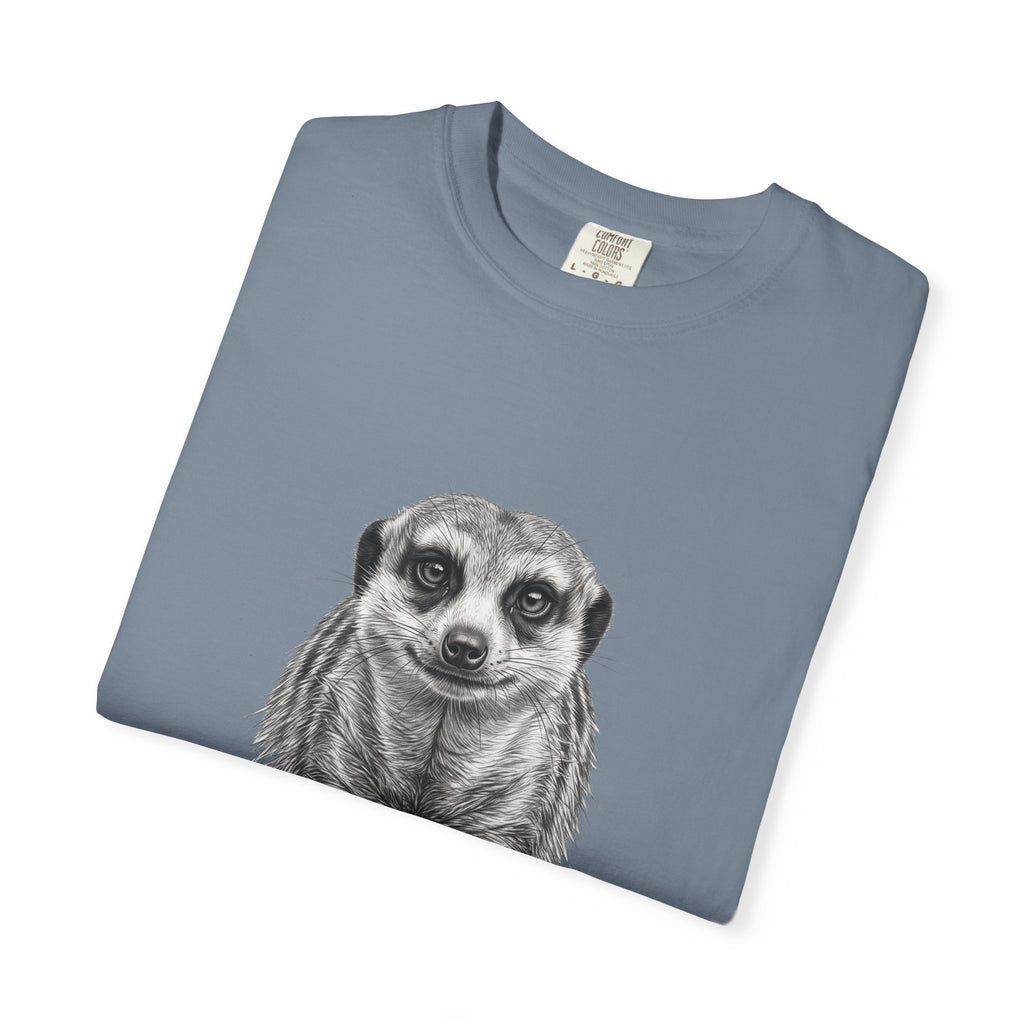 Meerkat Sketch T‑Shirt — Realistic Wildlife Illustration Tee