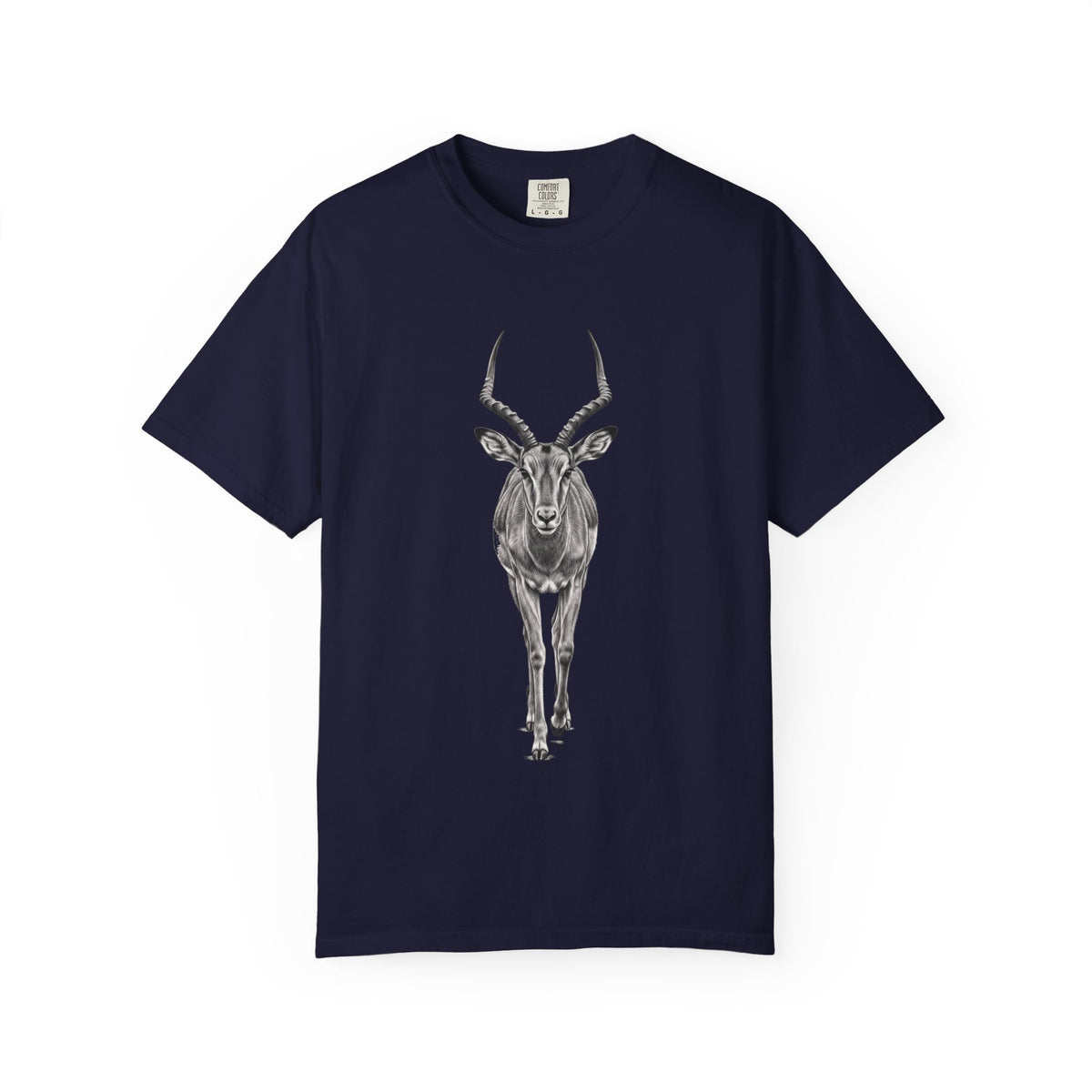 Antelope Sketch T‑Shirt — Minimal Wildlife Graphic Tee