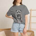 Pit Bull Portrait T‑Shirt — Realistic Running Dog Graphic Tee