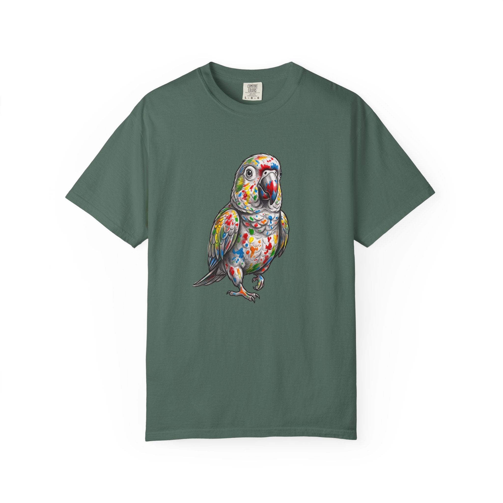Colorful Parrot T-Shirt — Vibrant Tropical Bird Tee for Parrot Lovers