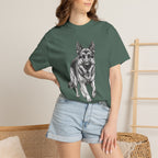 German Shepherd Graphic Tee – Realistic Dog Portrait T-Shirt