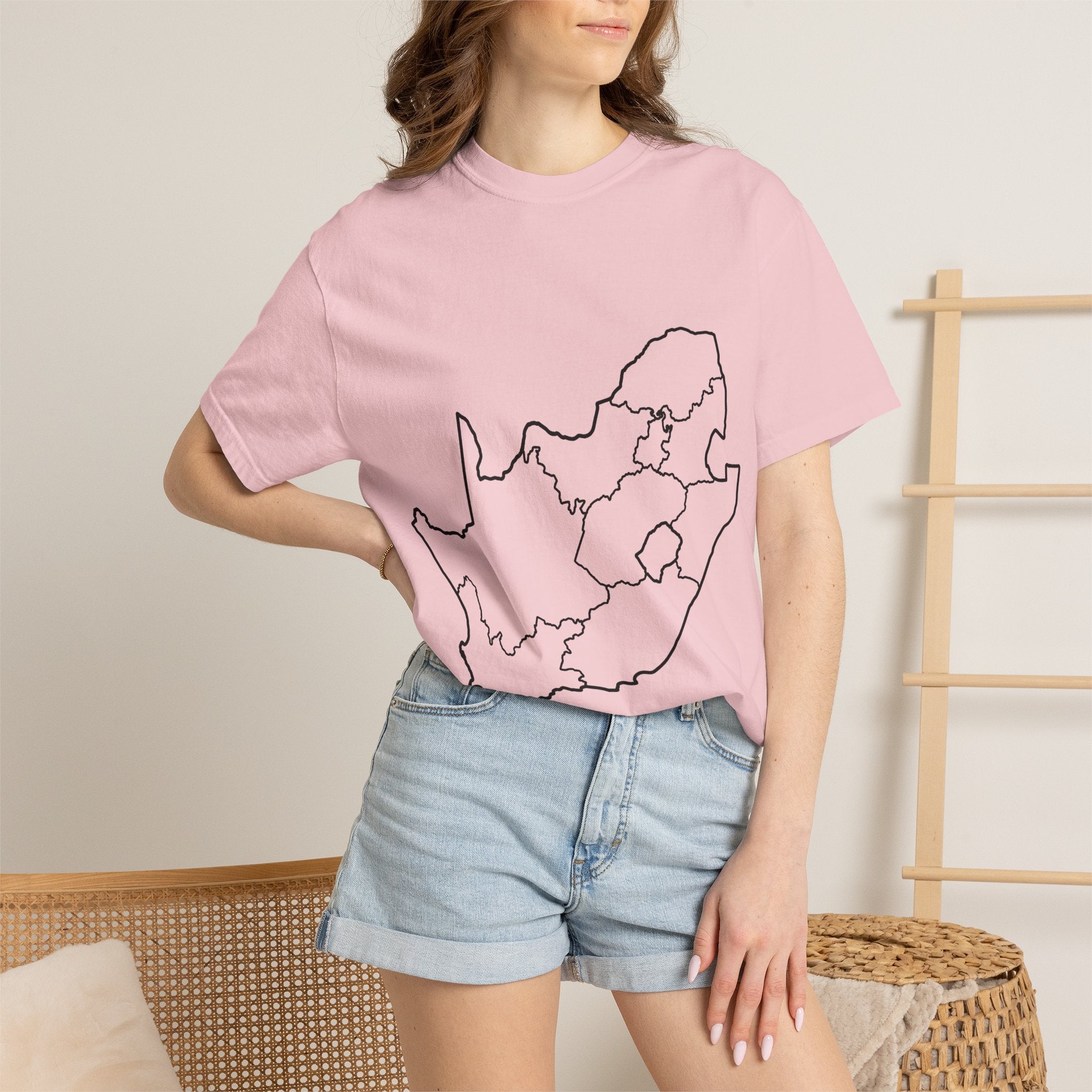 South Africa Outline Map T-Shirt – Minimalist Geography Tee
